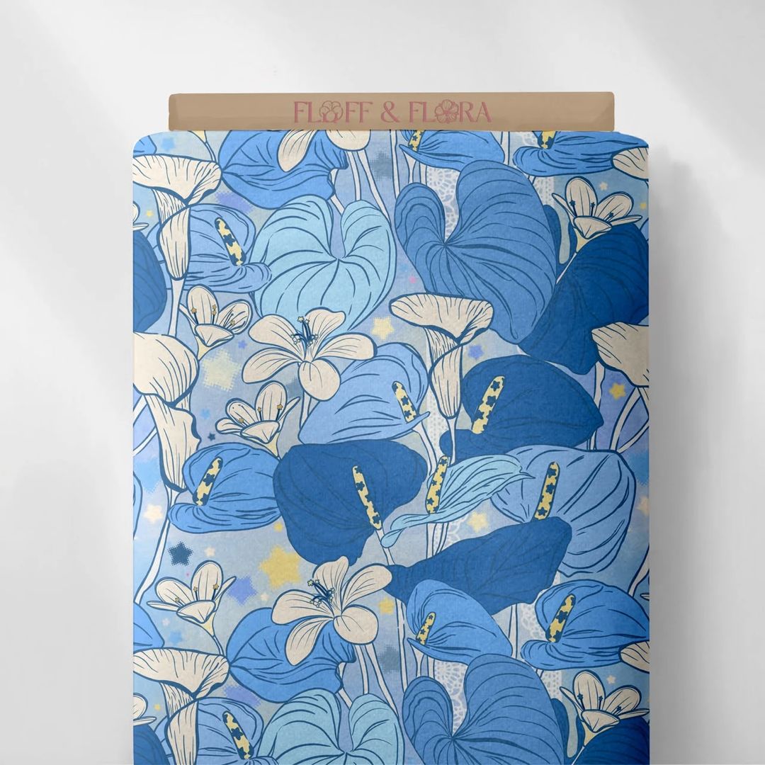 Blush Canopy Characterless Fabric Blue - 1