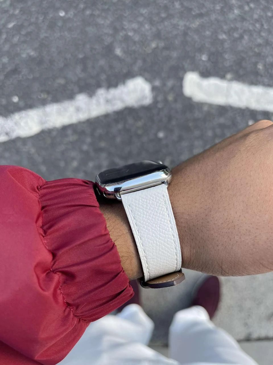 Apple Watch - leather white - 2