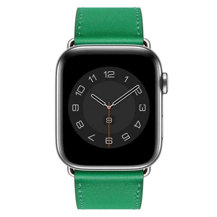 Apple Watch - leather olive green - 1