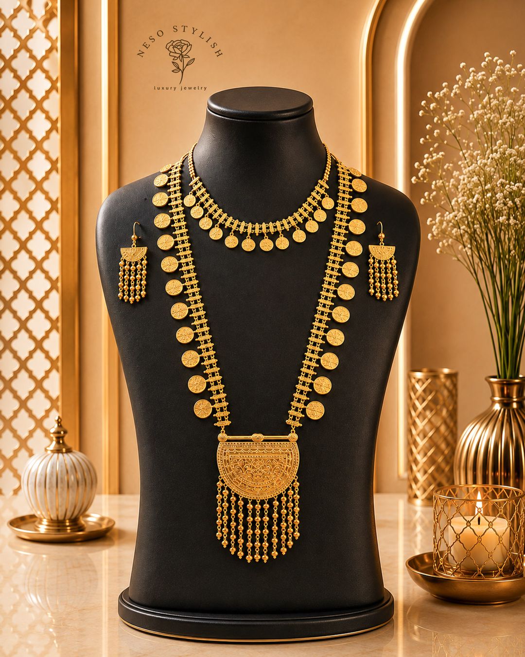 مرتعشة إماراتية مطلية بالذهب - 1