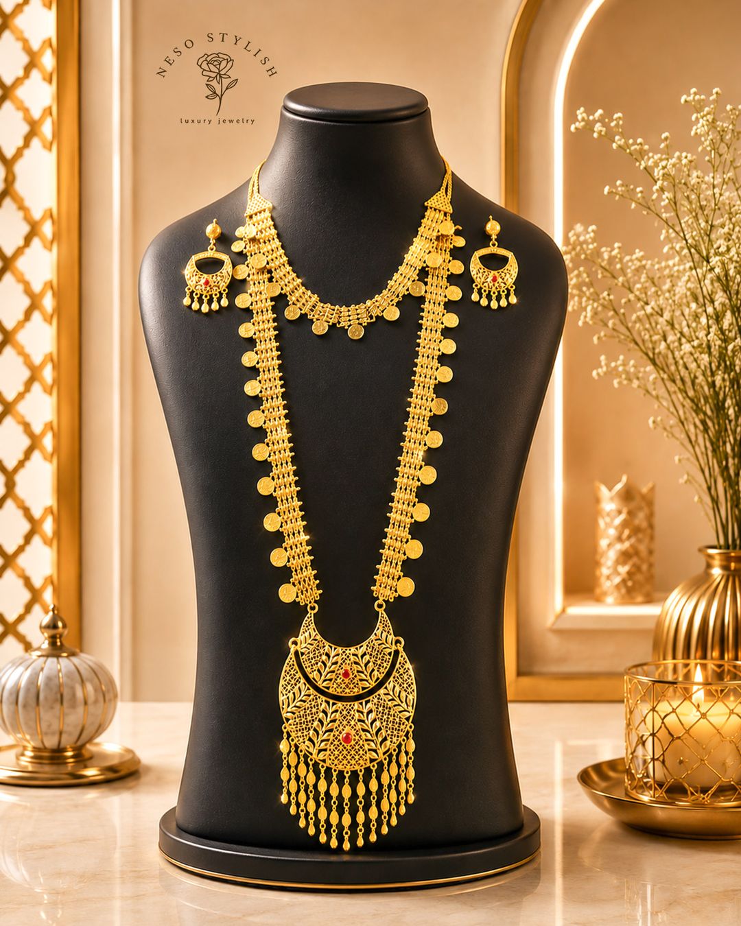 مرتعشة إماراتية مطلية بالذهب - 1