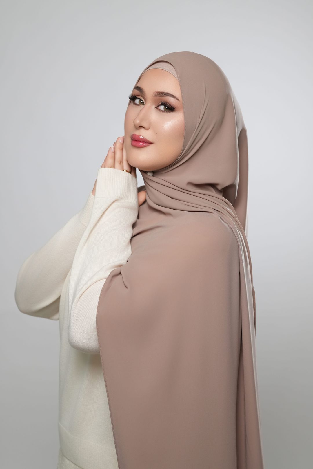 Messy Chiffon-Taupe - 2