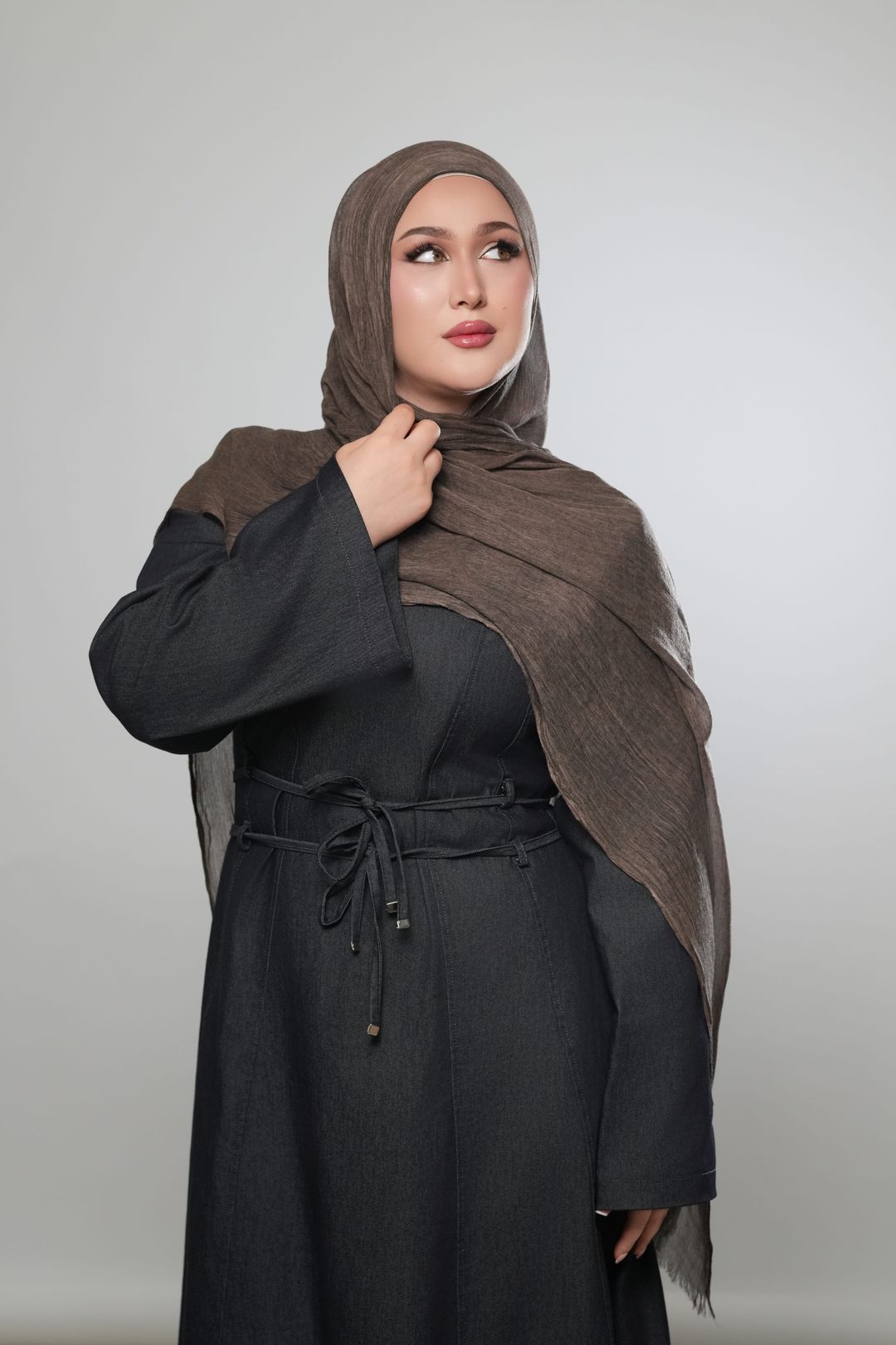 Modal Crinkle-Dark Taupe - 1