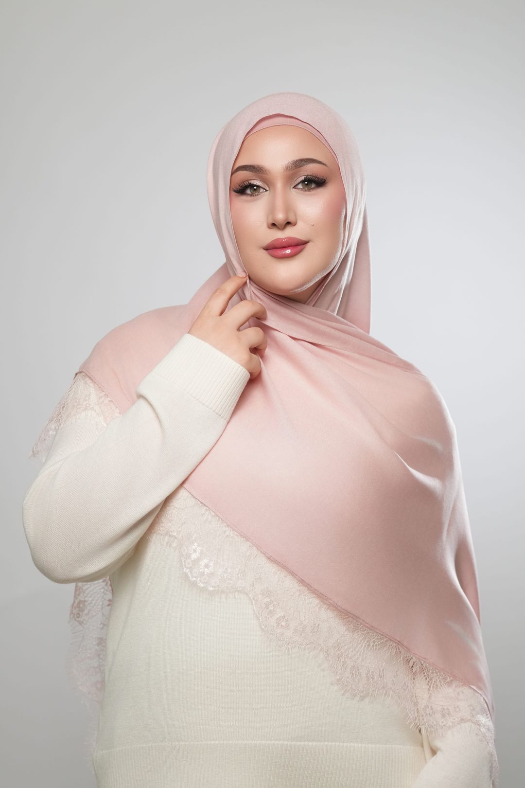 Lace Modal-Pink Veil - 3