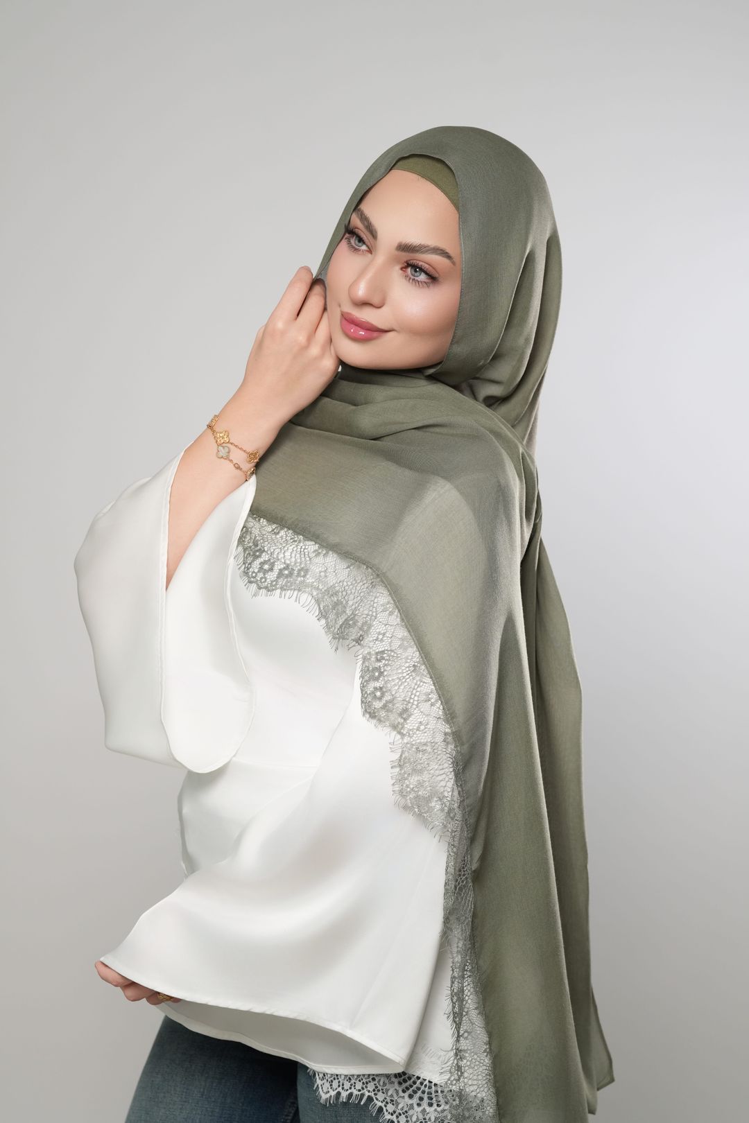 Lace Modal-Olive Green - 2