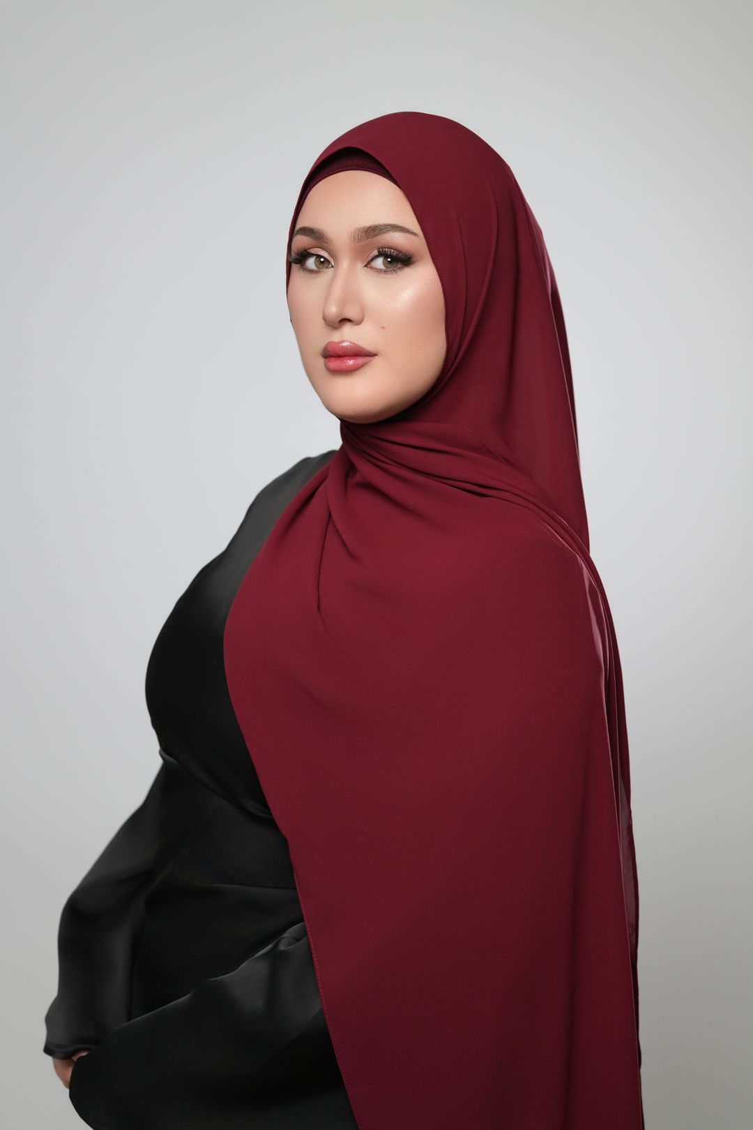 Messy Chiffon-Maroon - 2