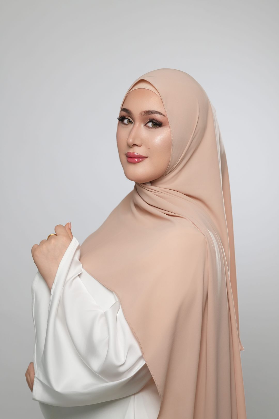 Messy Chiffon-Almond - 1