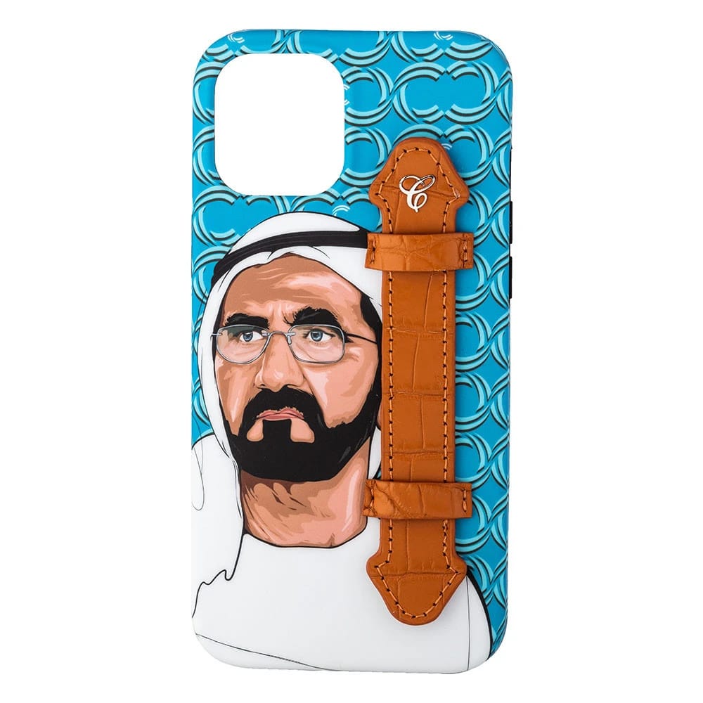 Sheikh Mohamed Bin Rashid Blu wt Brn Holder 12 Pro Max - 4