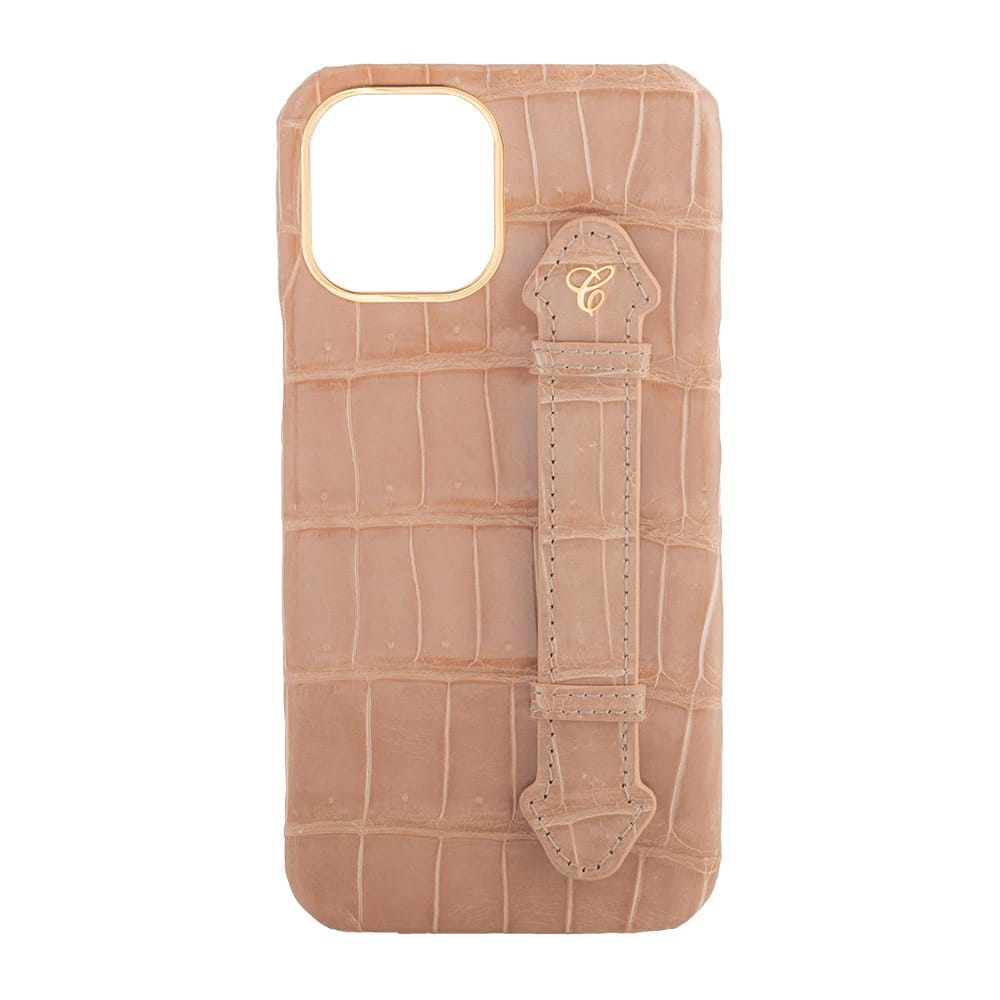 Beige Croc Beige Side Finger case for 12 Pro Max - 4