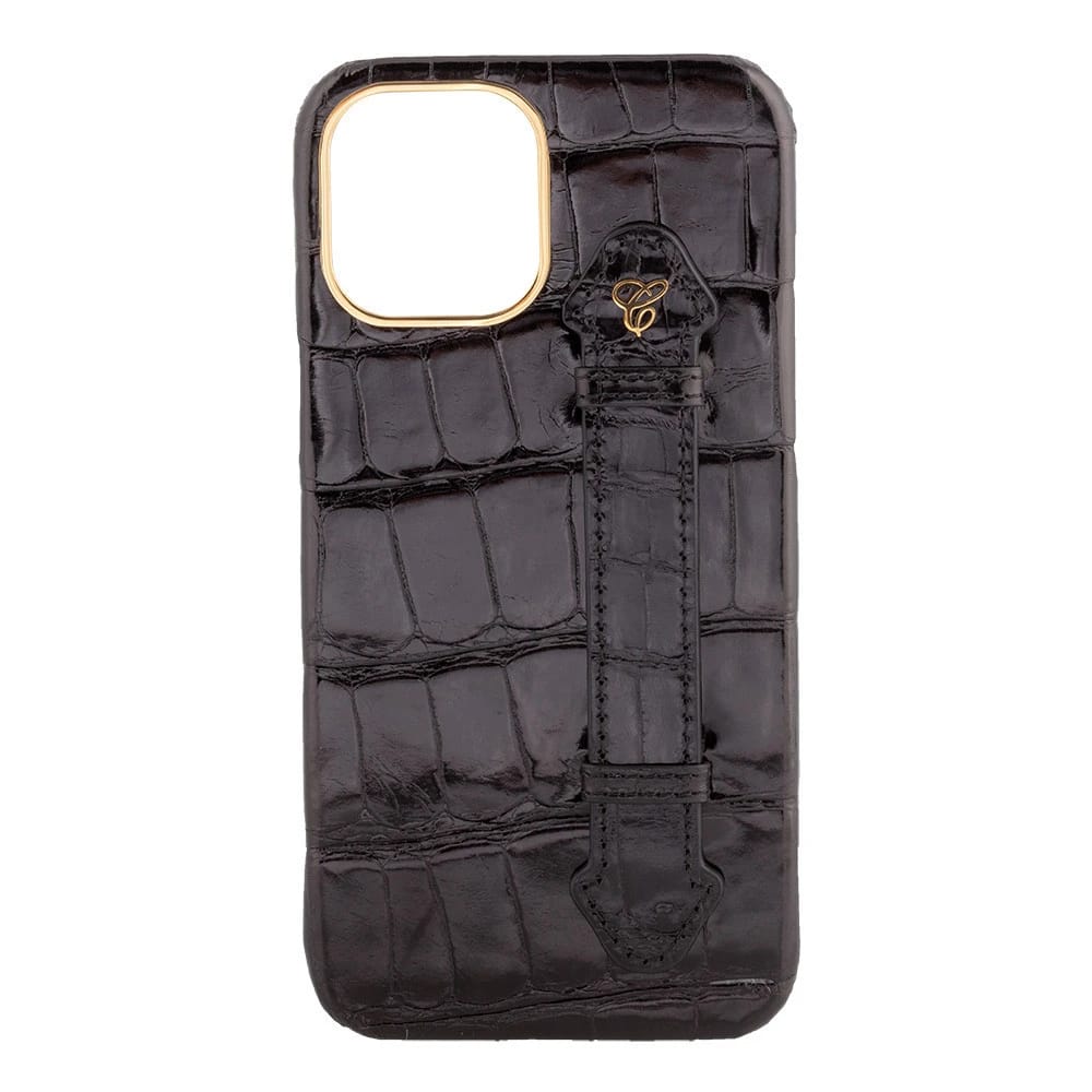 Black Croc Black Side Finger case for 12 Pro - 4