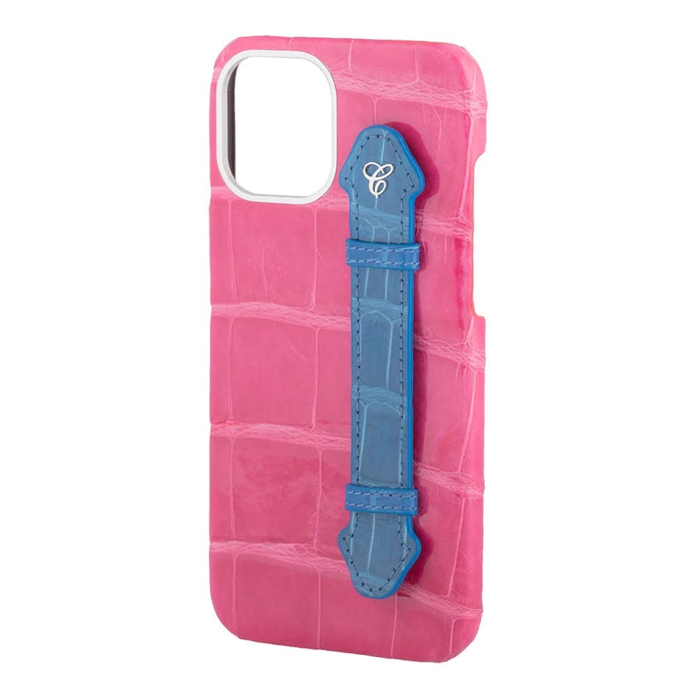 Pink Croc Side Finger Blue case for 12 Pro - 3