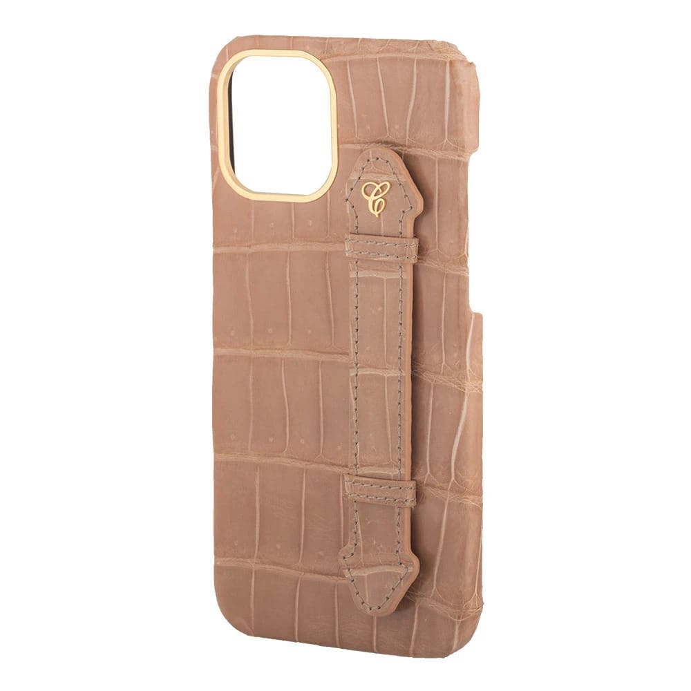 Beige Croc Beige Side Finger case for 12 Pro Max - 2