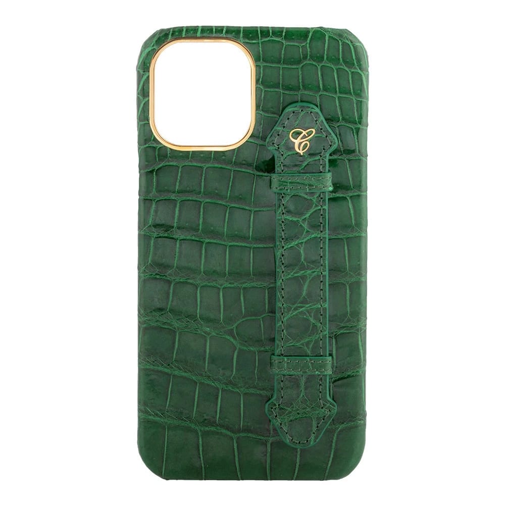 Green Croc Green Side Finger case for 12 Pro - 1