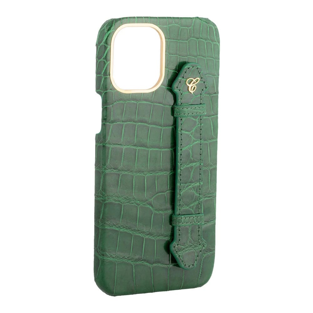 Green Croc Green Side Finger case for 12 Pro - 2