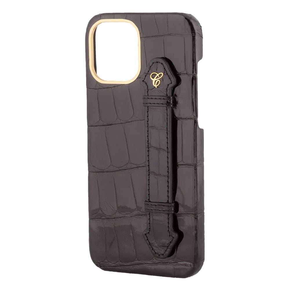 Black Croc Black Side Finger case for 12 Pro - 3