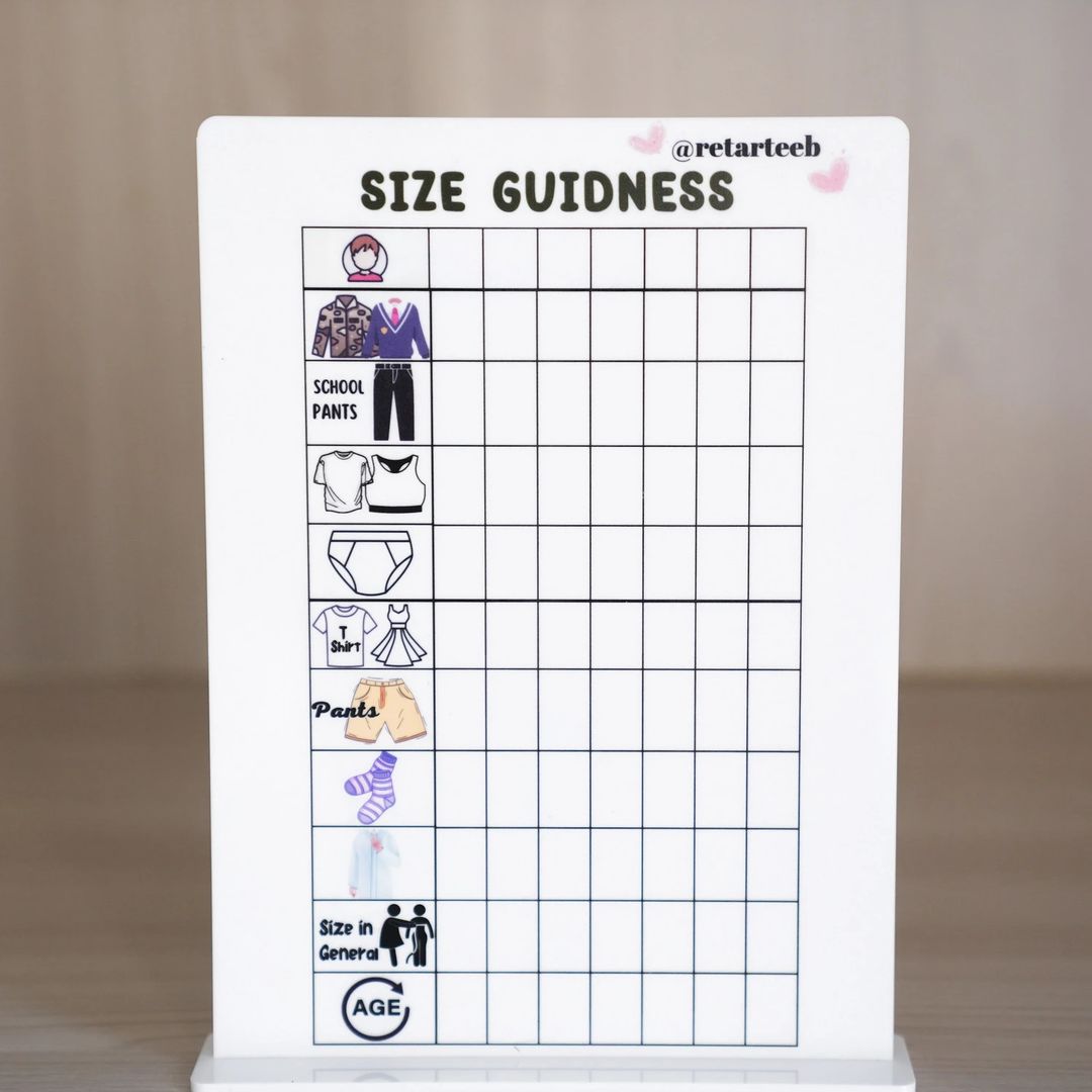 Acrylic Size Guide A4 – Wardrobe Organizer - 1