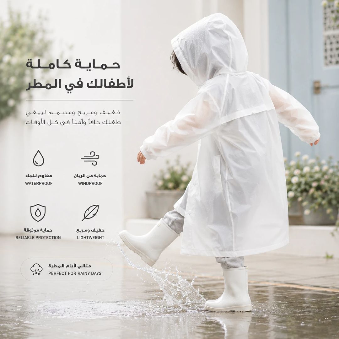 Kids Waterproof Raincoat: Ages 4 to 12 | Lightweight & Unisex Design - 1
