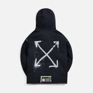 NIKE X OFF WHITE BLACK HOODIE - 1