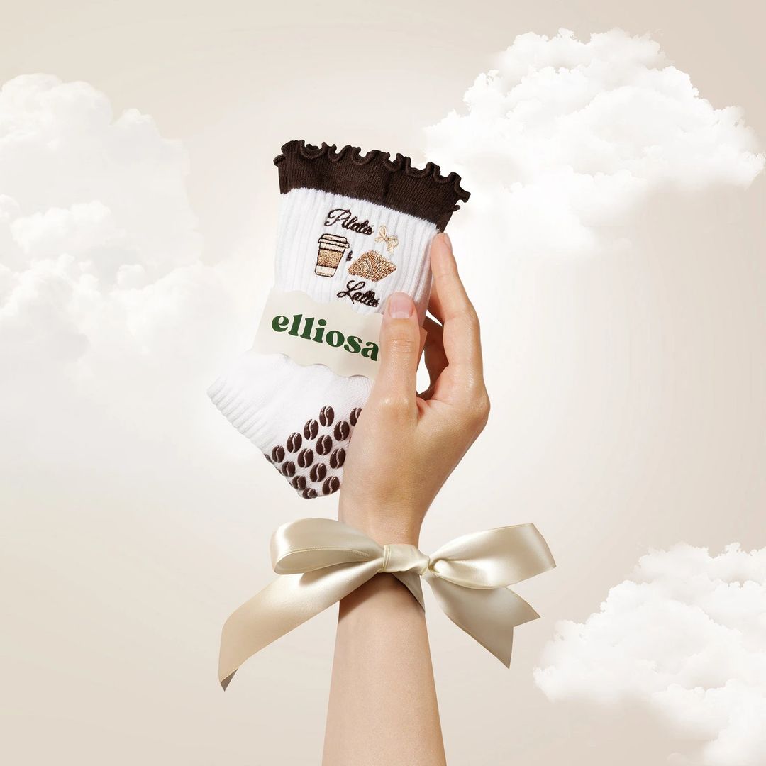 ELLIOSA PILATES SOCKS “PILATES & LATTE” - 1