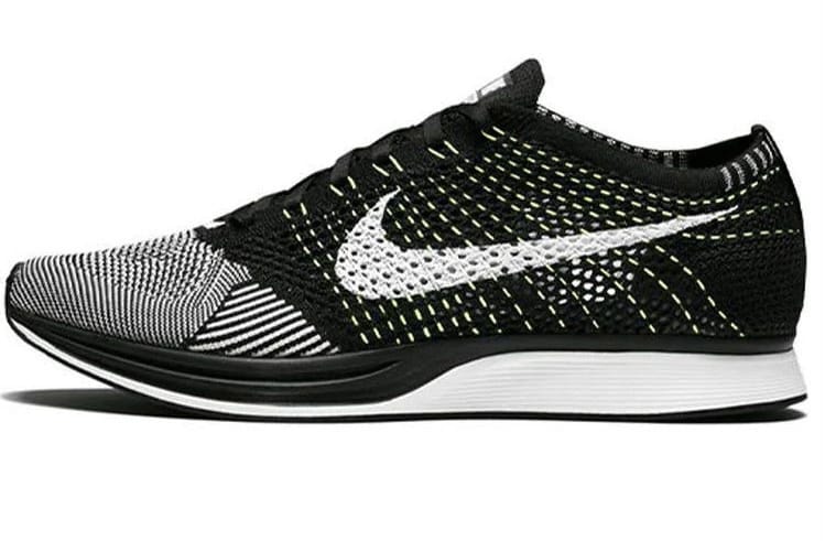 NIKE FLYKNIT RACER "BLACK WHITE VOLT" - 1