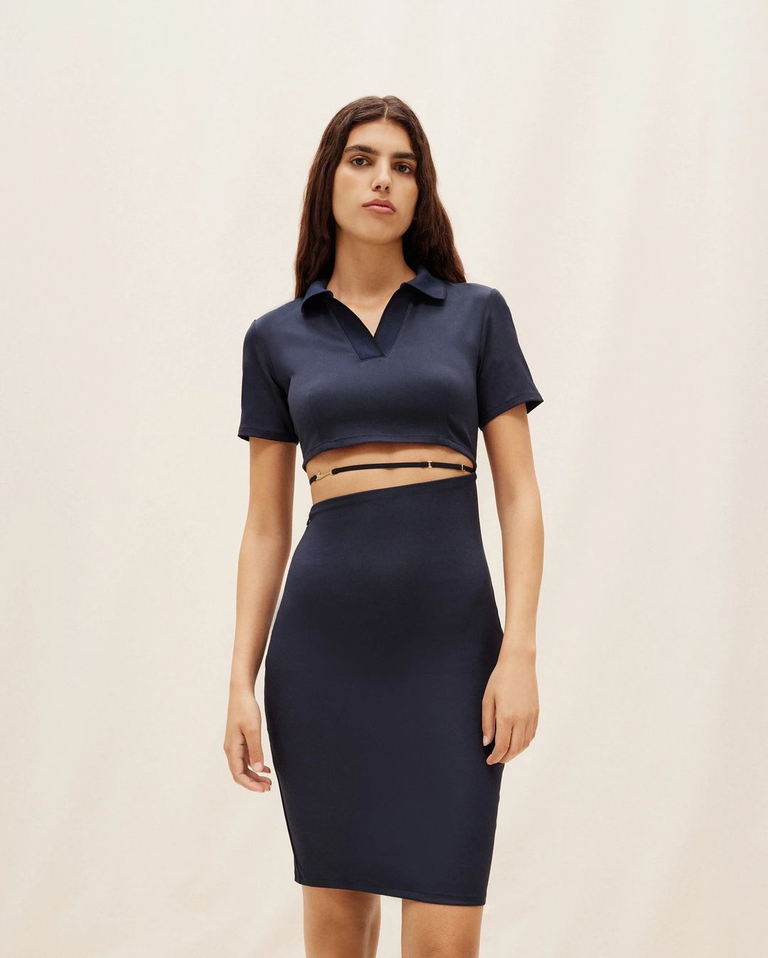 NIKE X JACQUEMUS POLO DRESS "NAVY" - 1