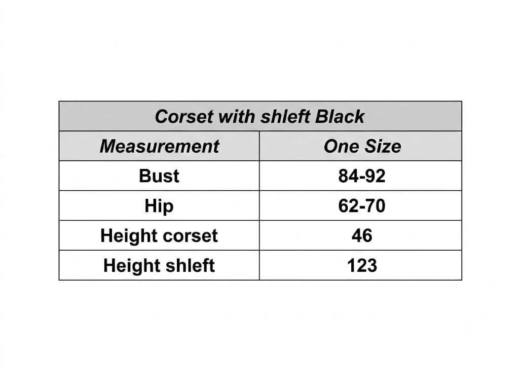 Corset with shleft Black - 4