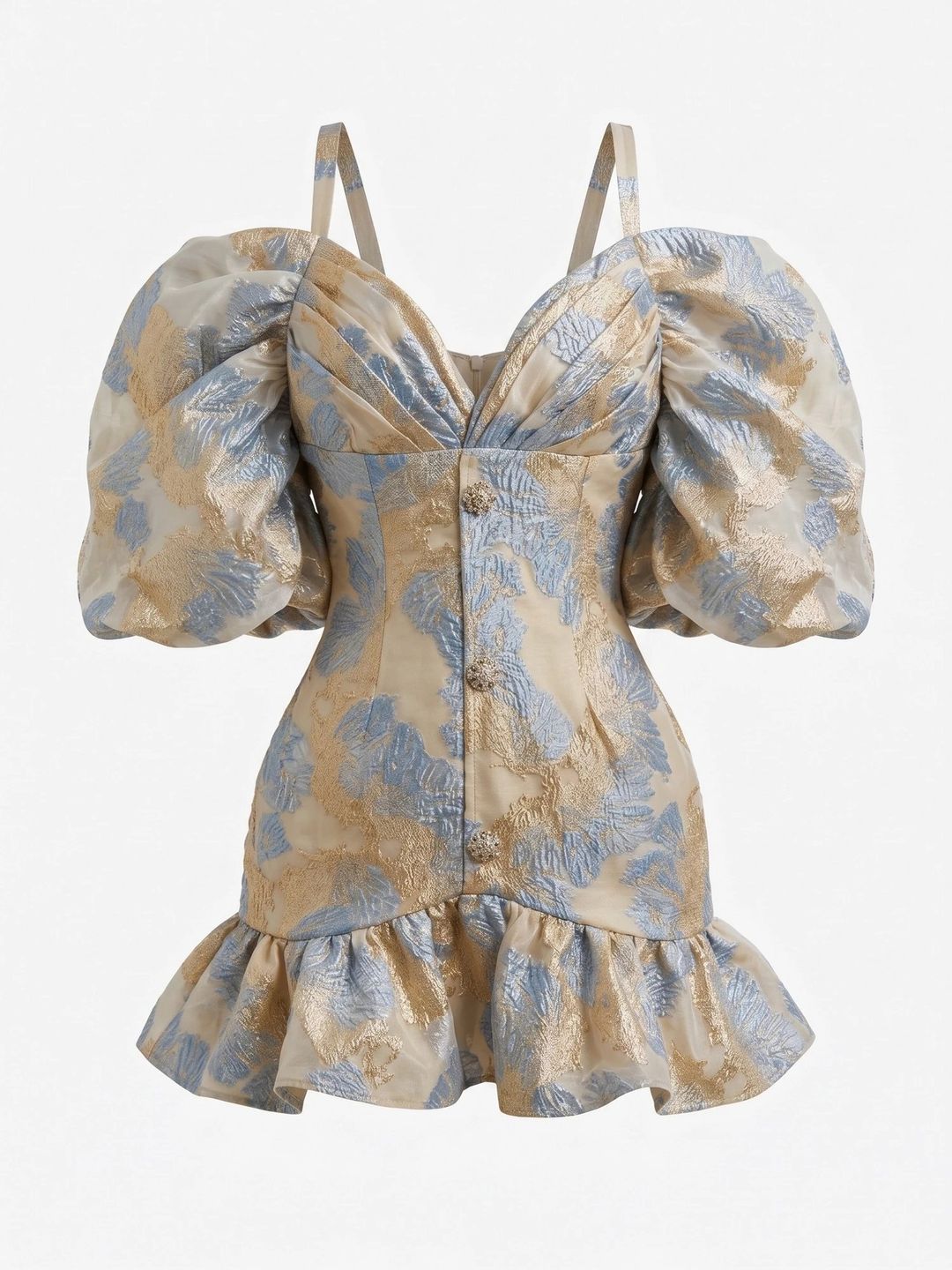Dress patterned (blue) - 4