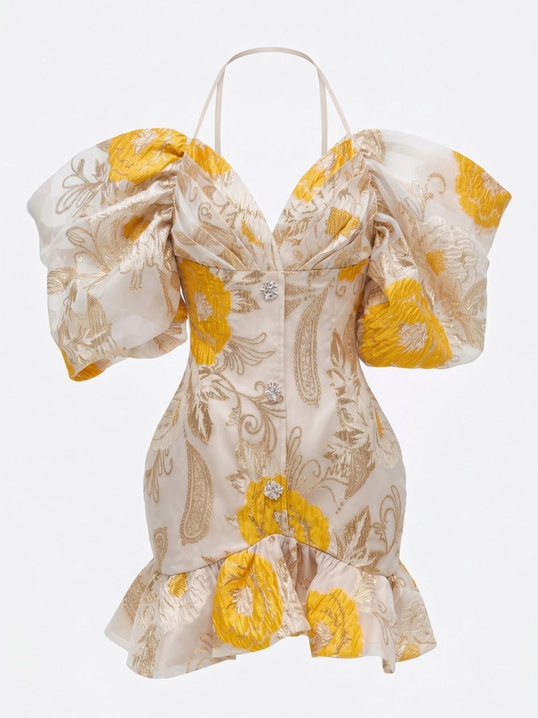Dress patterned (orange) - 1