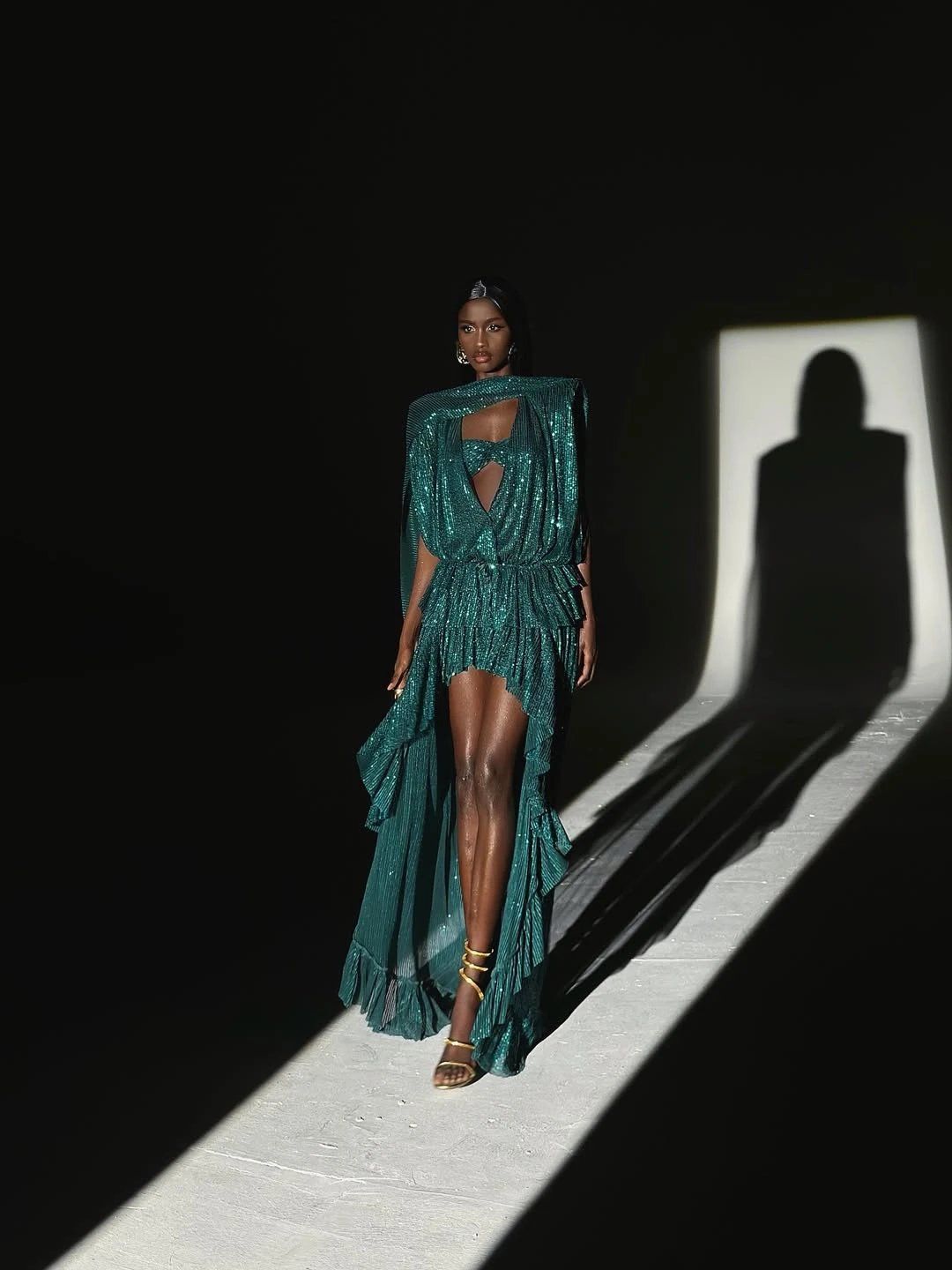 Dress long shine Green - 1