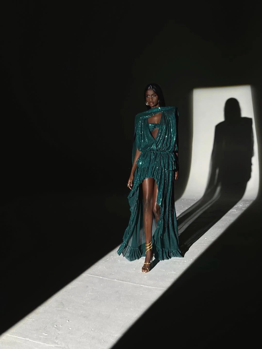 Dress long shine Green - 2