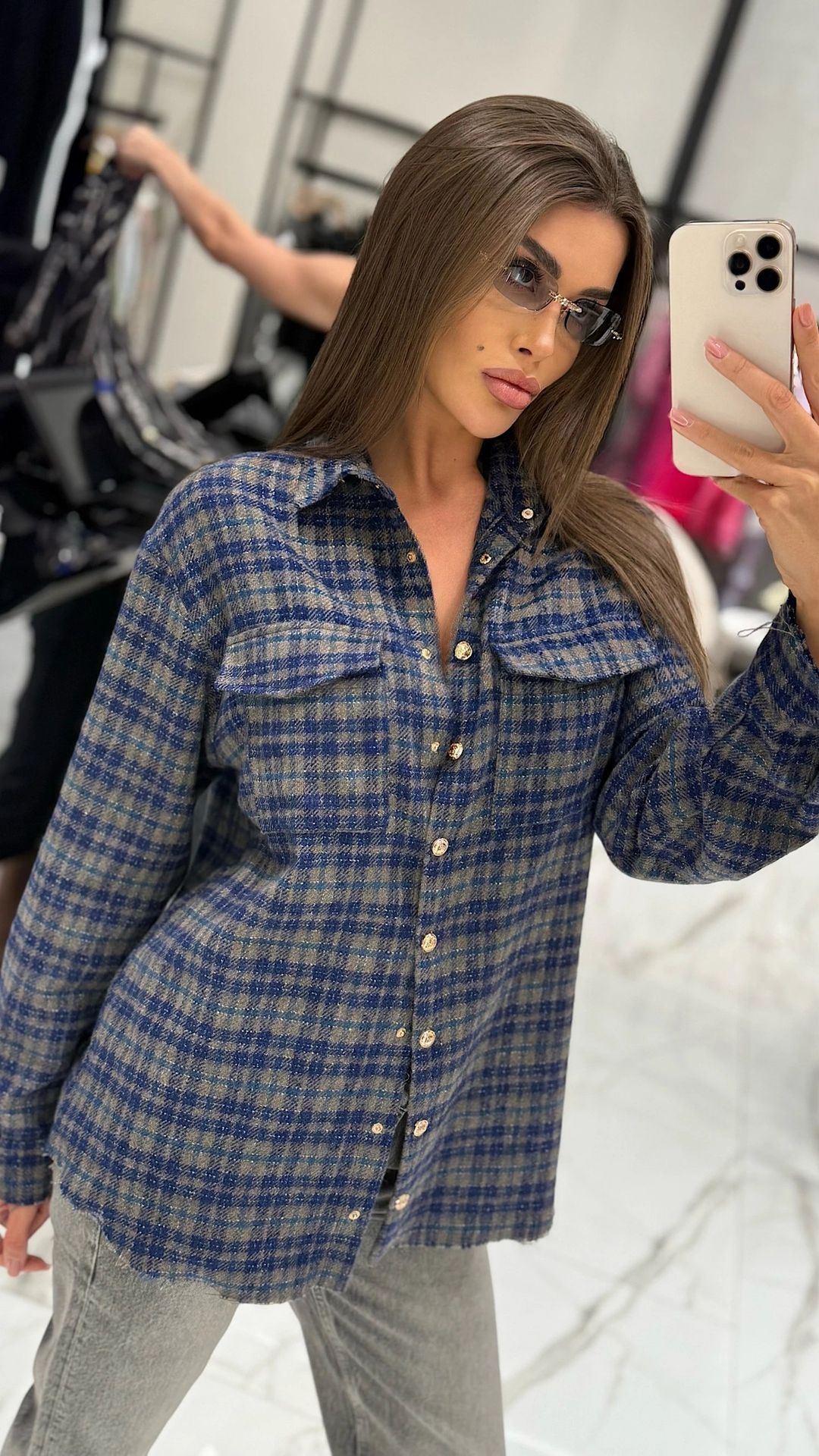 Shirt Checkered Blue - 3