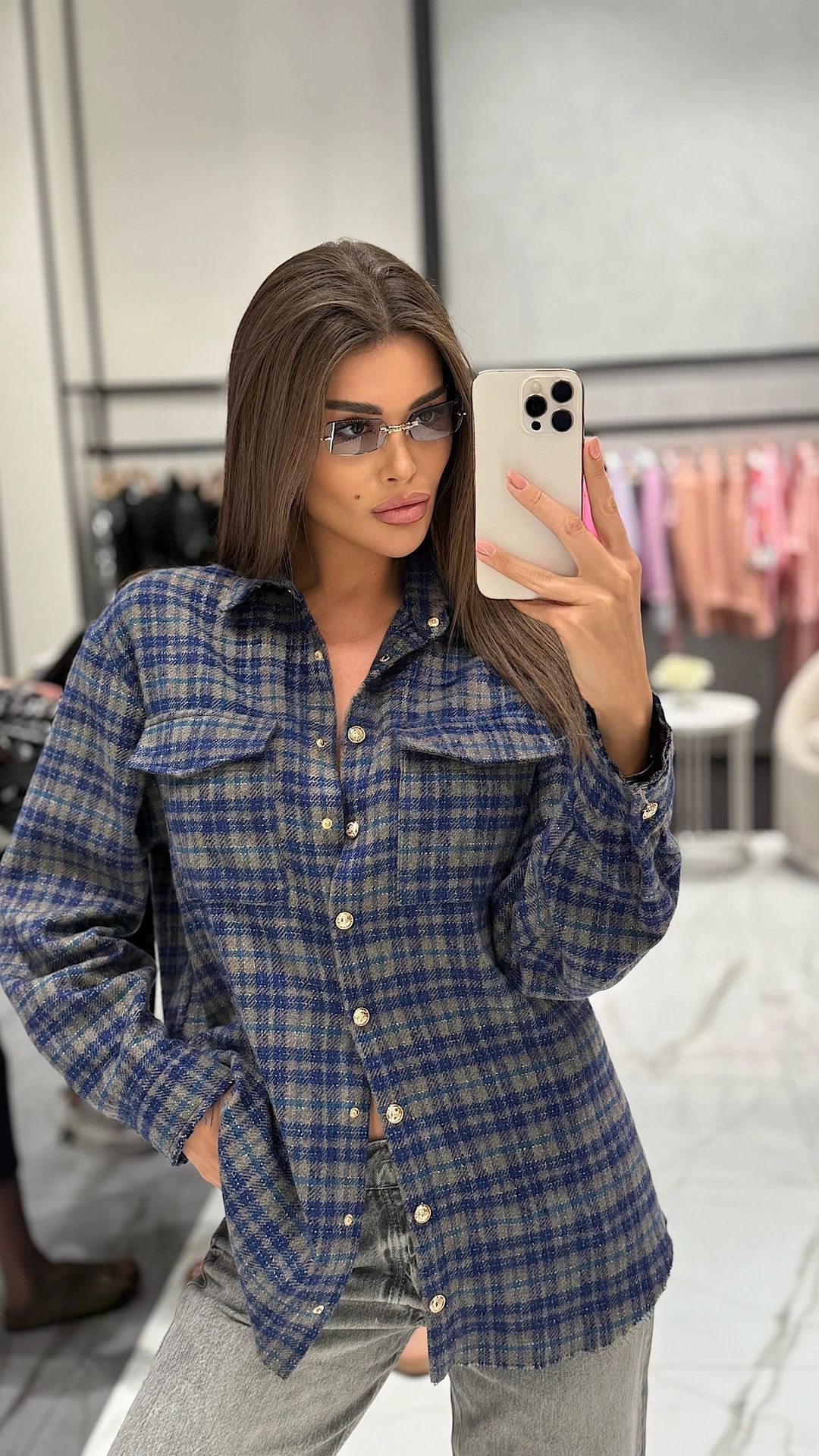 Shirt Checkered Blue - 1