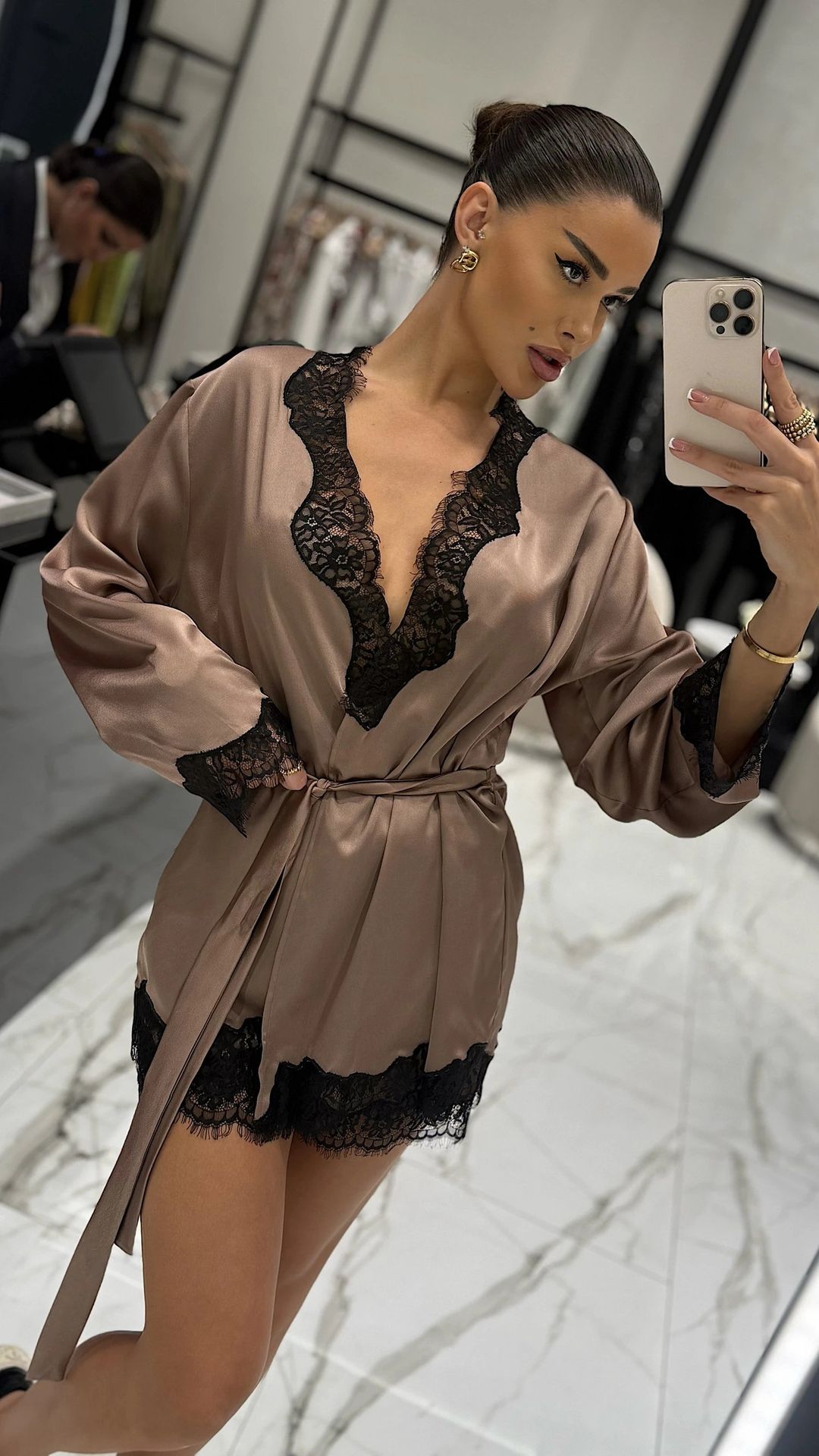 Set Lace with Shorts New Brown - 1