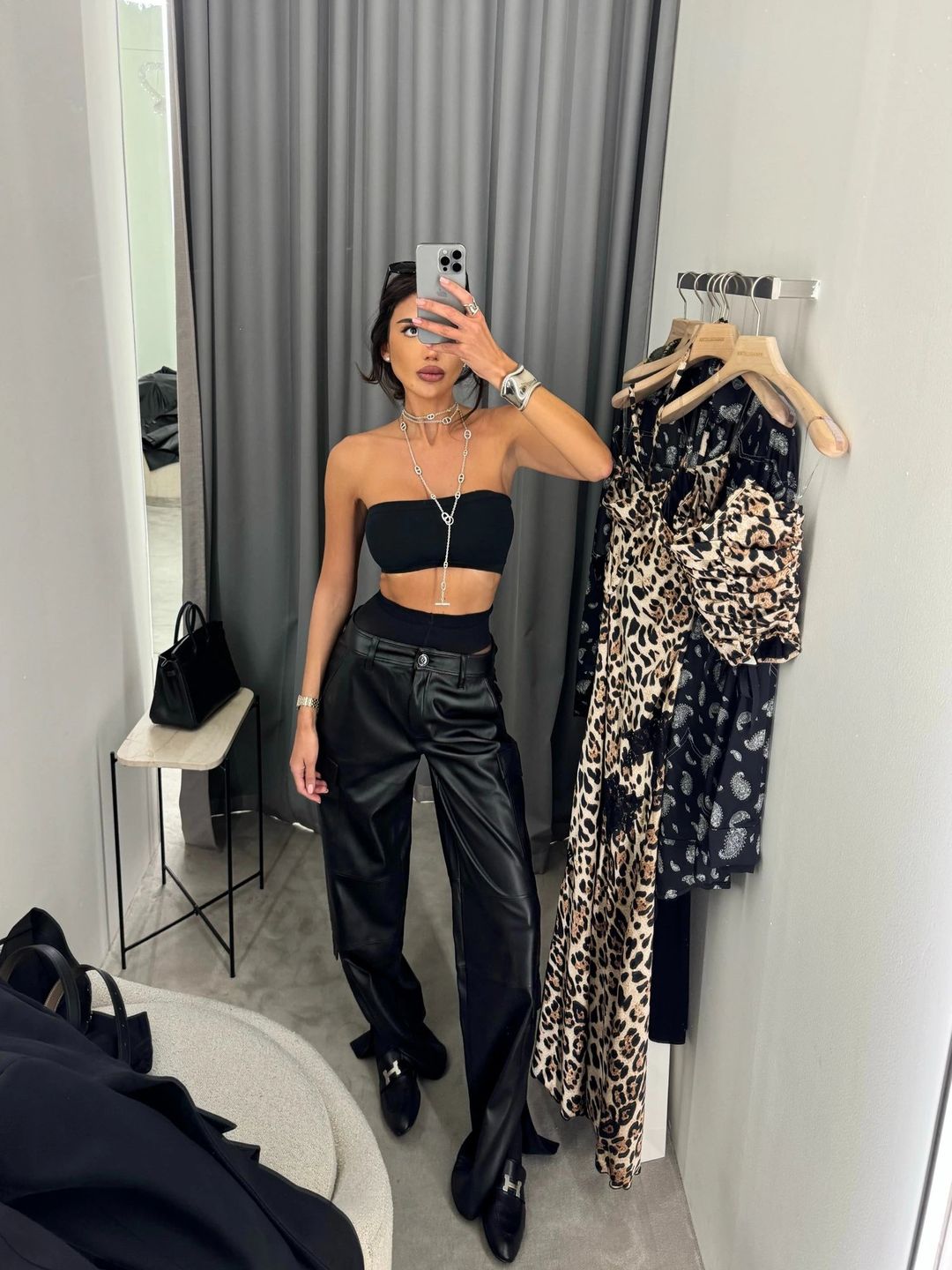 Leather eco pants black - 1