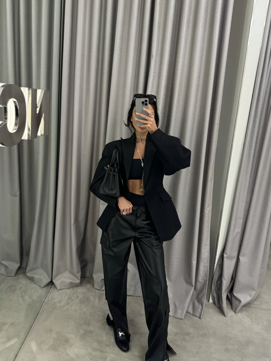 Leather eco pants black - 3