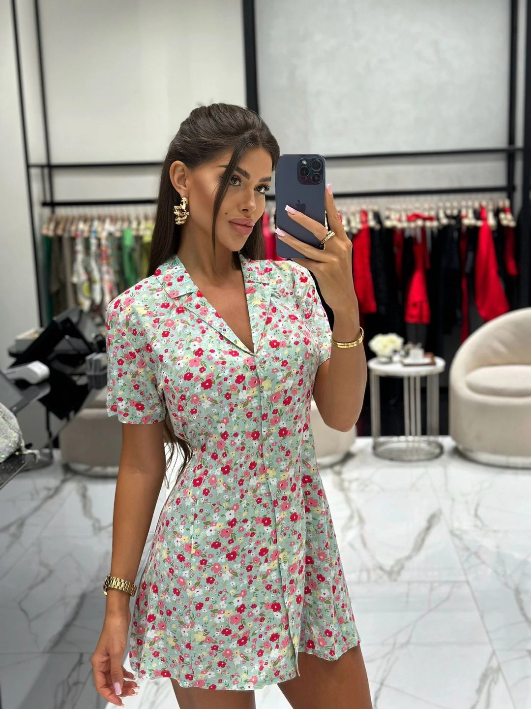 Dress Peasant Green - 2
