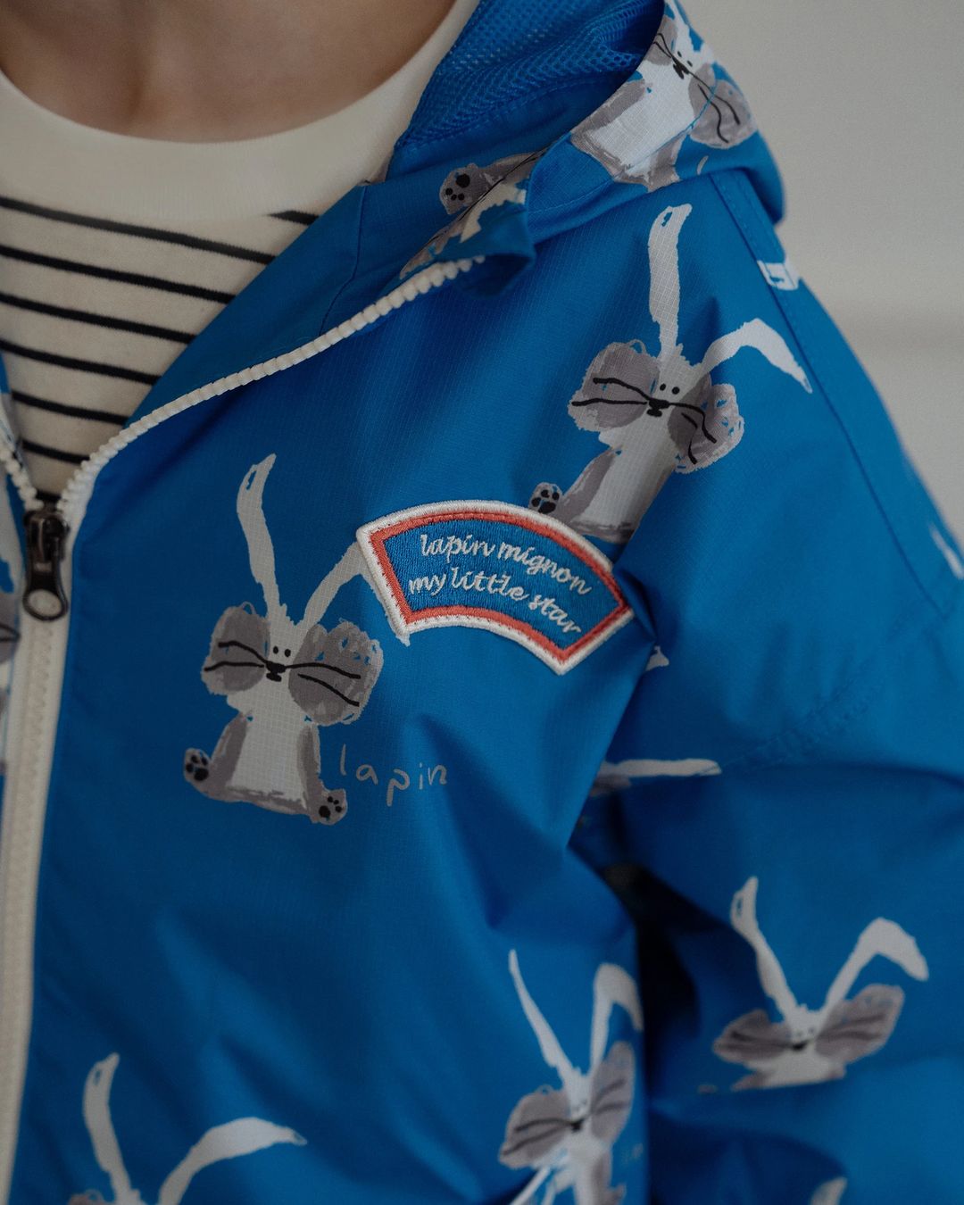 Rabbit Windbreaker Jumper - Blue - 3