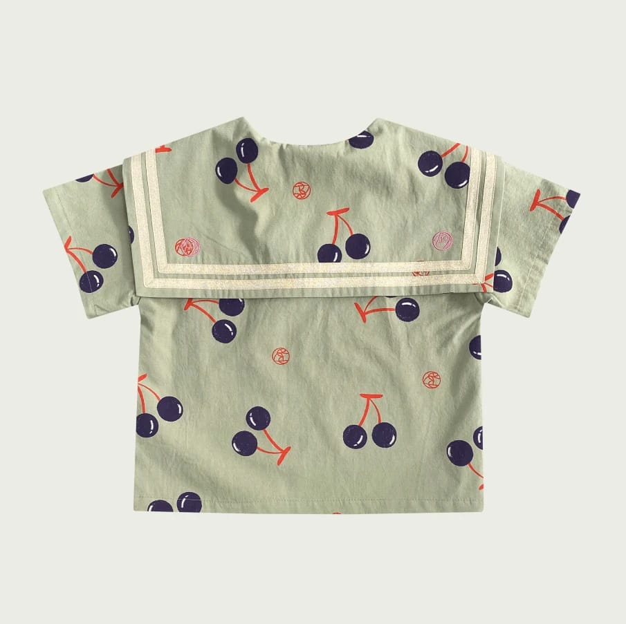 CHERRY ALL OVER WOVEN SAILOR SHIRT 1 - 3