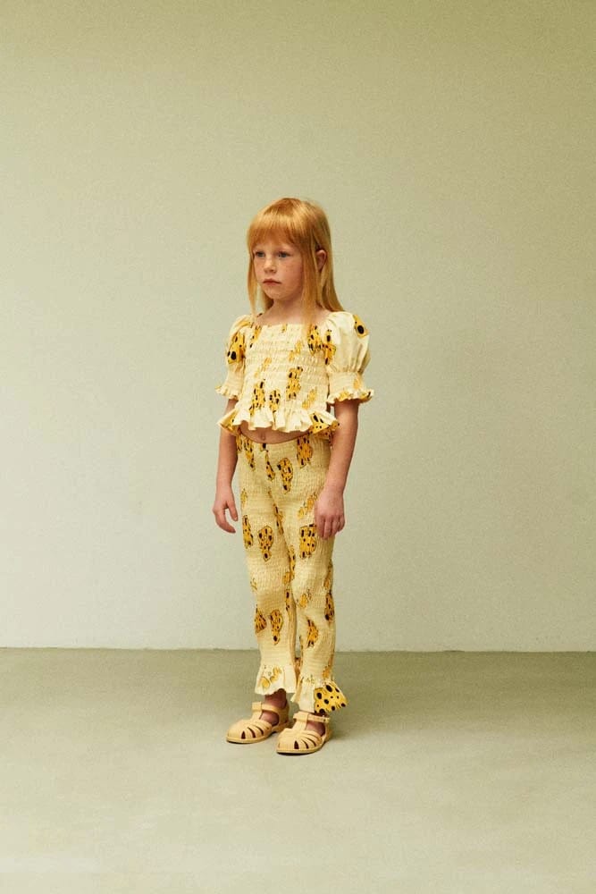 CHEESE ALL OVER WOVNE  SMOKE BLOUSE - 1