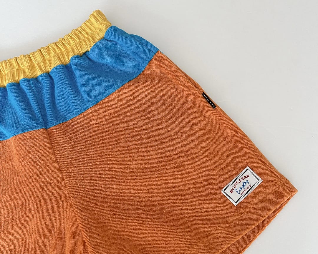 Terry block pants ORANGE - 2