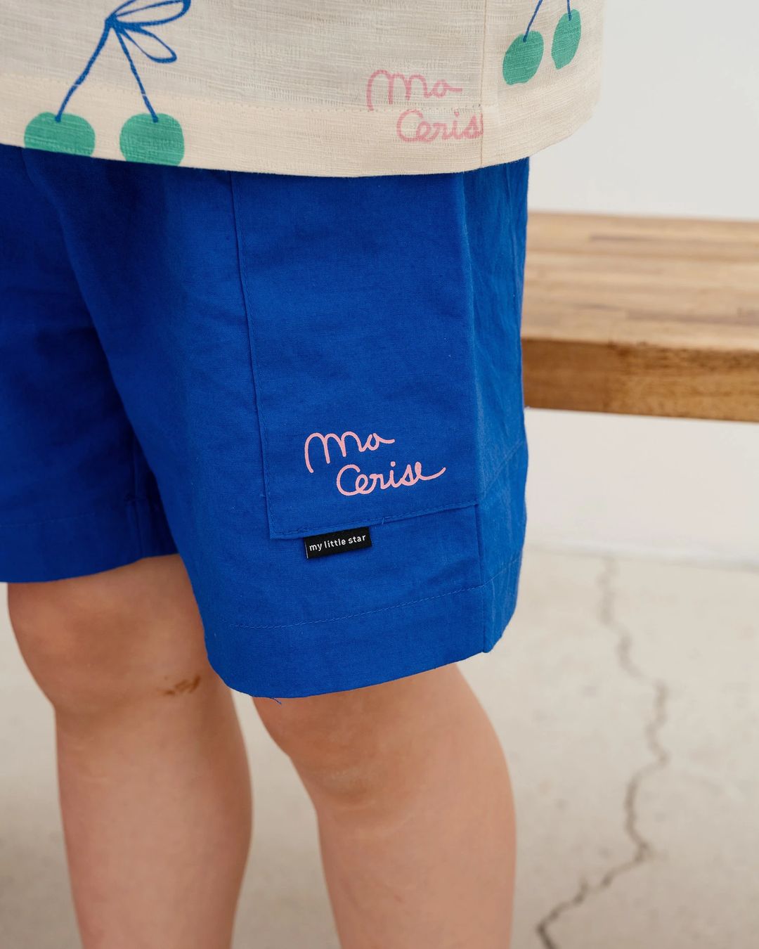 Linen pocket pants BLUE - 2