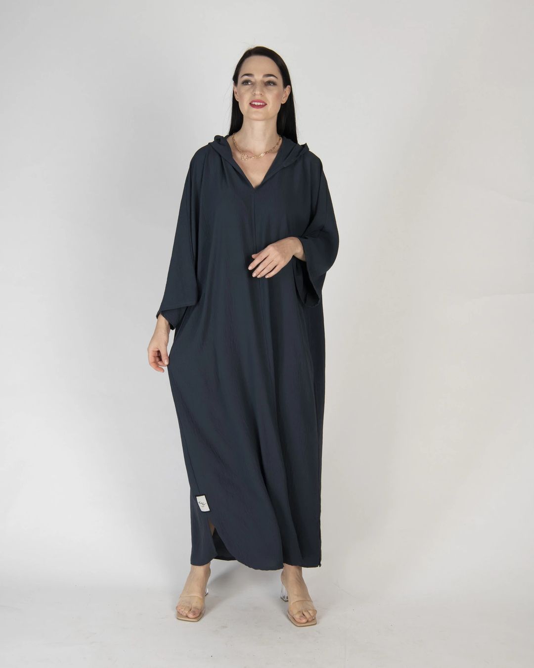 Dark Grey - Hoodie Dress - 1