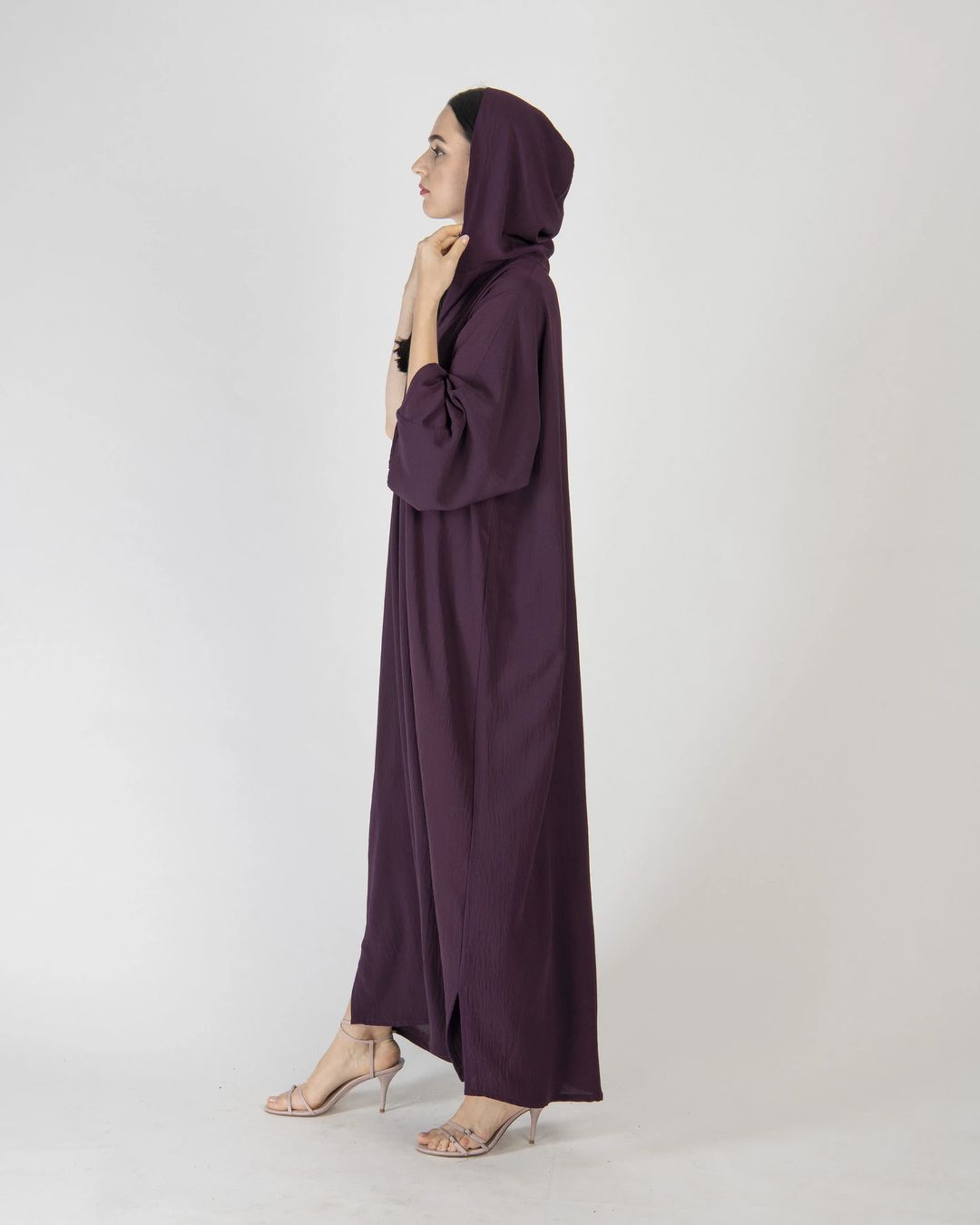 Dark Purple - Hoodie Dress - 2
