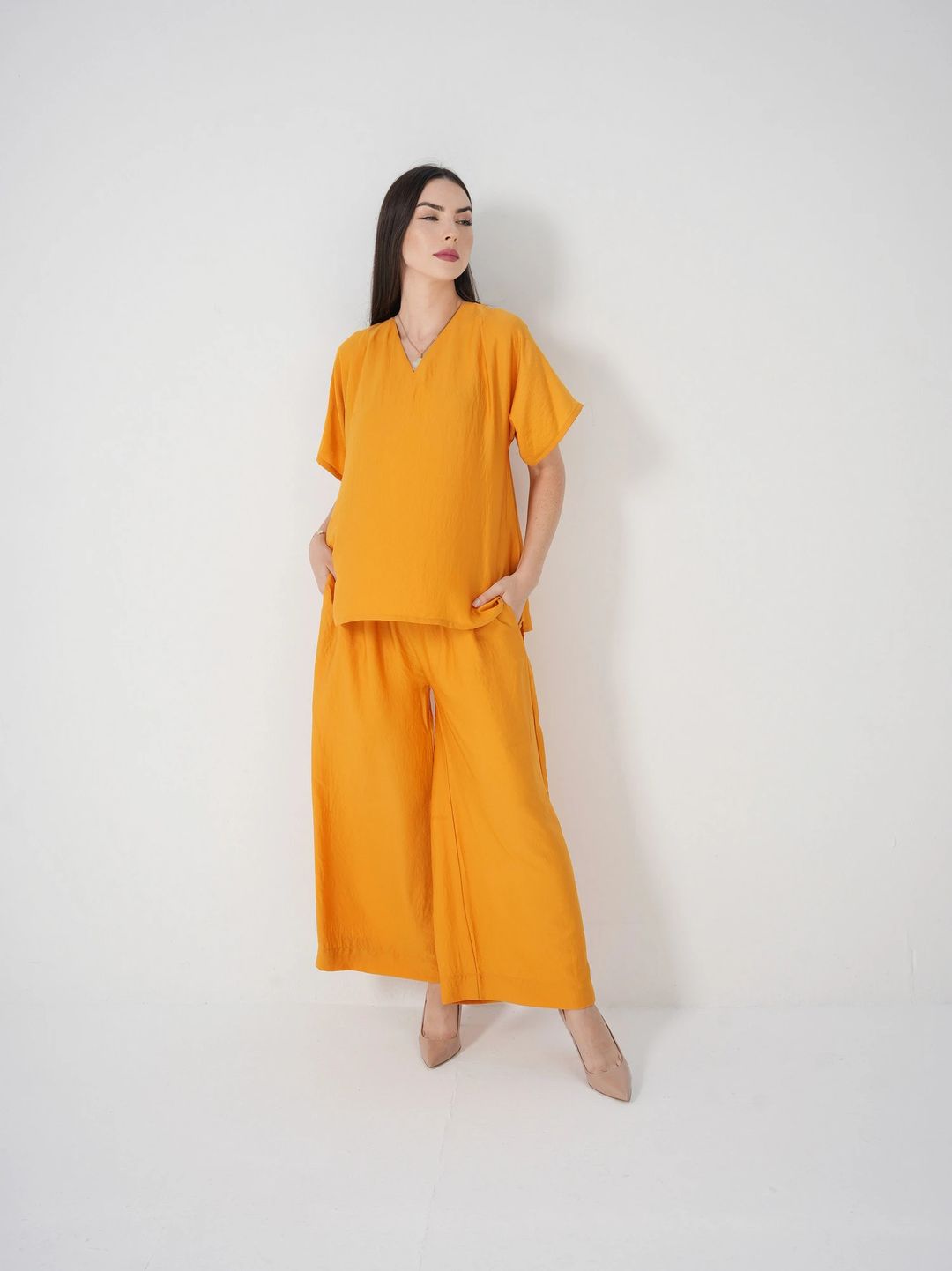 Mustard Yellow - Under Abaya Pants set - 4