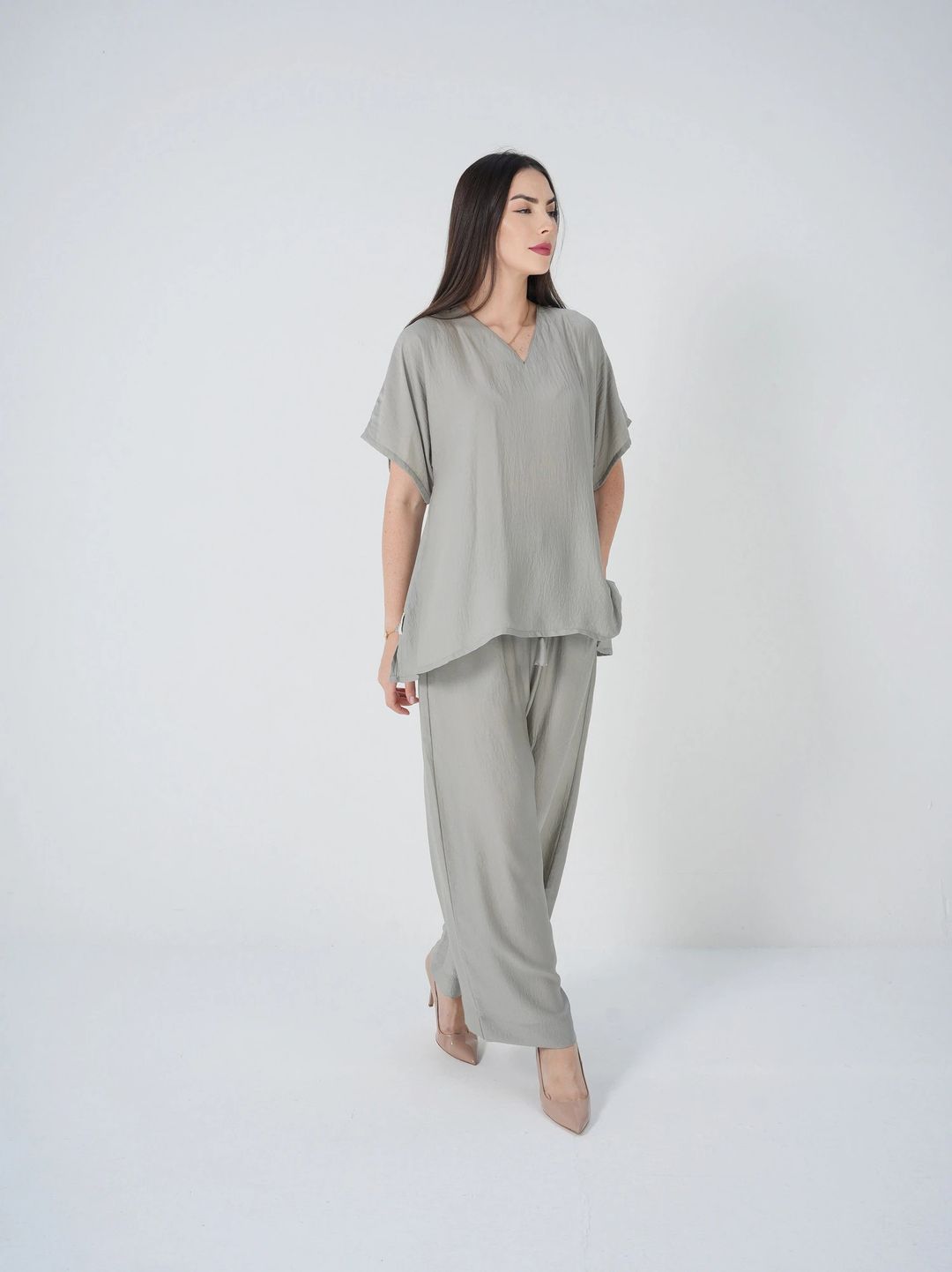 Mint green - Under Abaya Pants set - 1