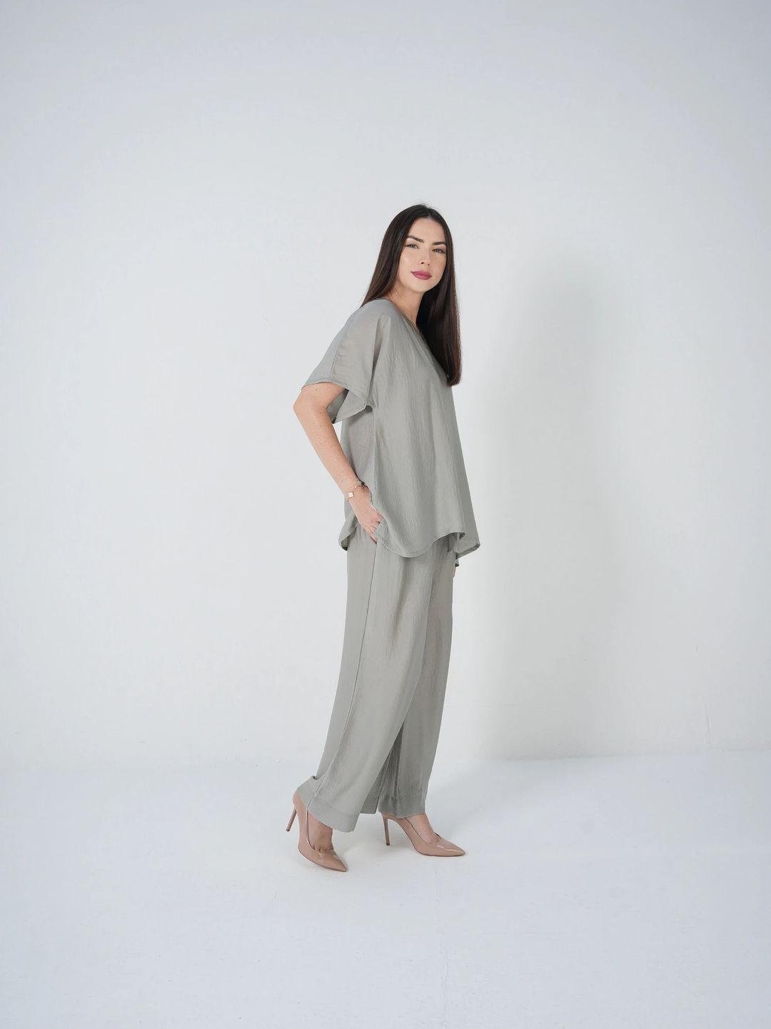 Mint green - Under Abaya Pants set - 3