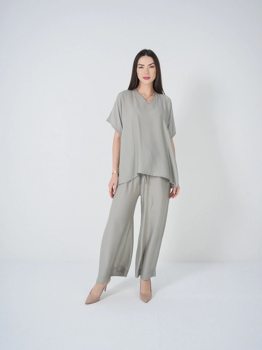 Mint green - Under Abaya Pants set - 4