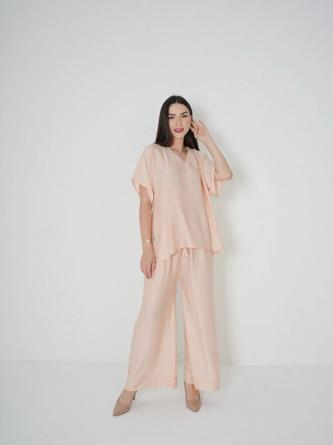 Peachy Nude - Under Abaya Pants set - 1