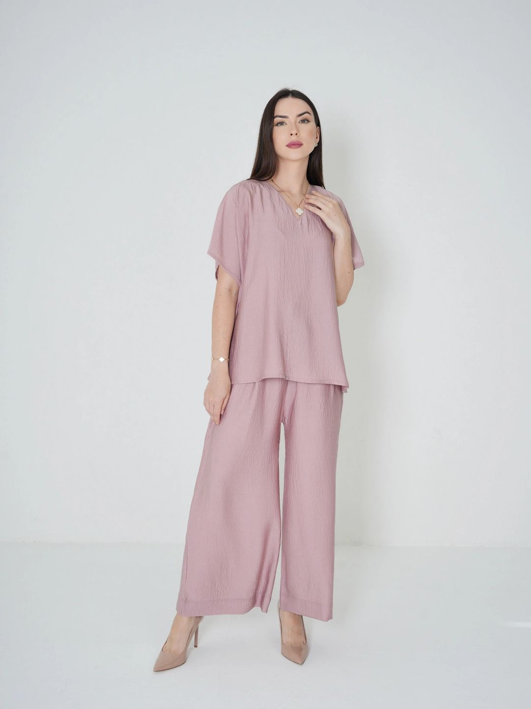 Dusty rose - Under Abaya Pants set - 1