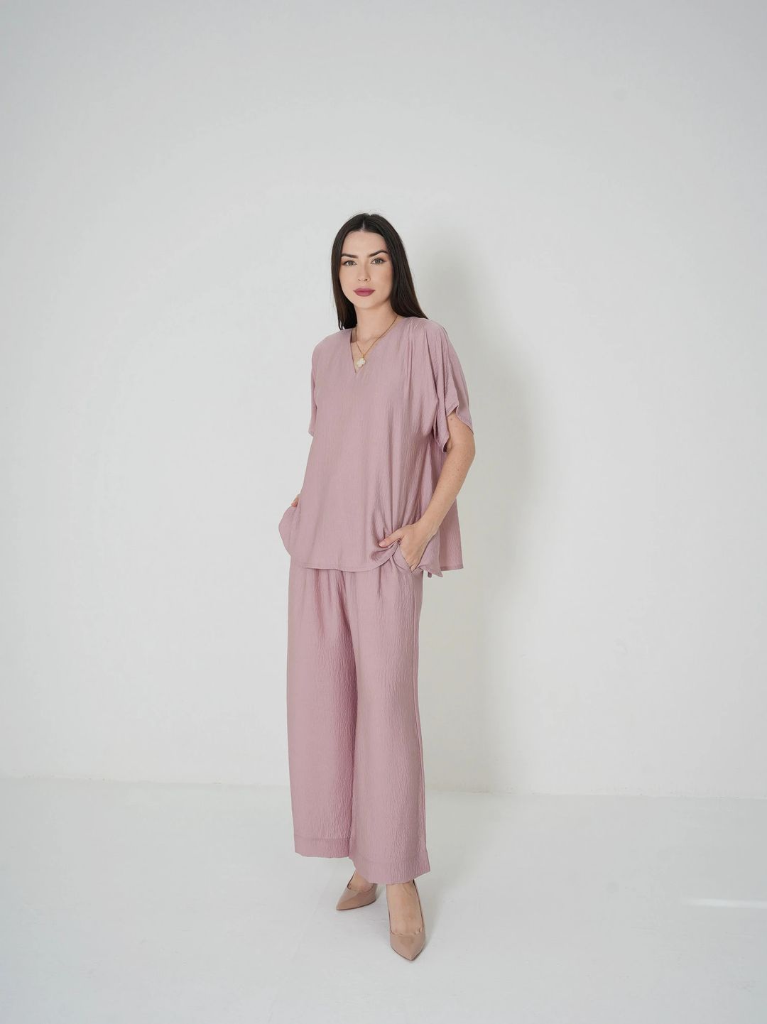 Dusty rose - Under Abaya Pants set - 2